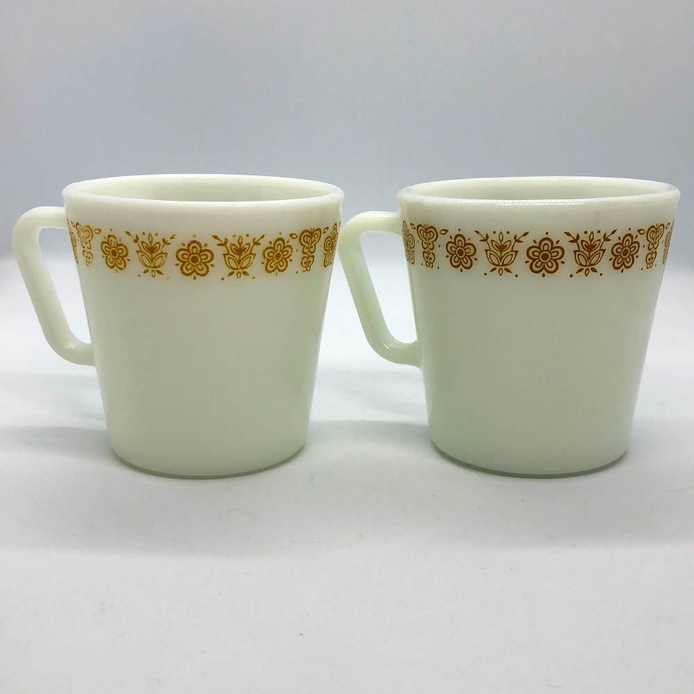Pyrex Butterfly Gold Mugs (Lot of 2)